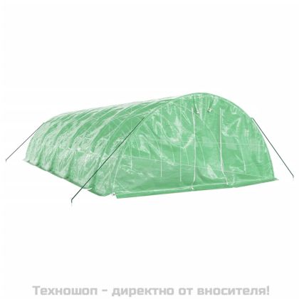 Оранжерия със стоманена рамка зелена 50 м² 10x5x2,3 м