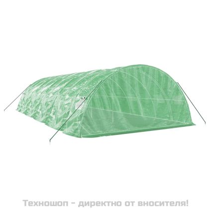 Оранжерия със стоманена рамка зелена 50 м² 10x5x2,3 м