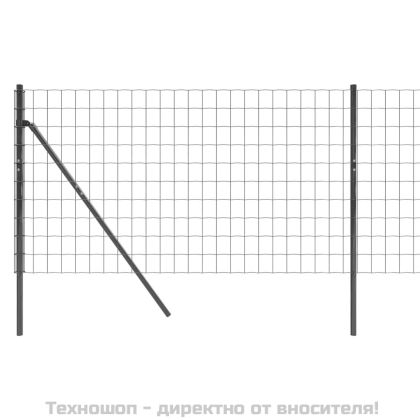 Ограда от телена мрежа антрацит 0,8x25 м поцинкована стомана