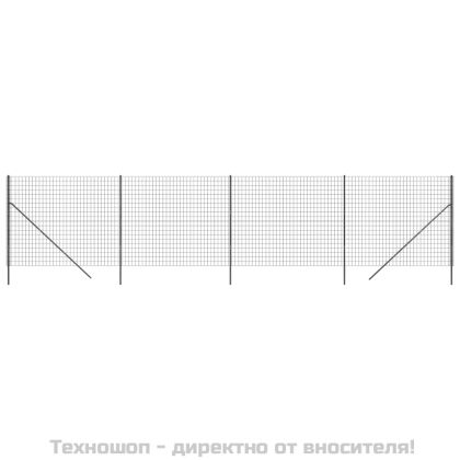 Ограда от телена мрежа антрацит 1,6x10 м поцинкована стомана