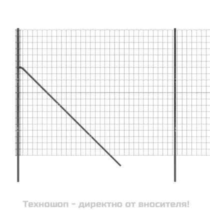 Ограда от телена мрежа антрацит 1,6x10 м поцинкована стомана