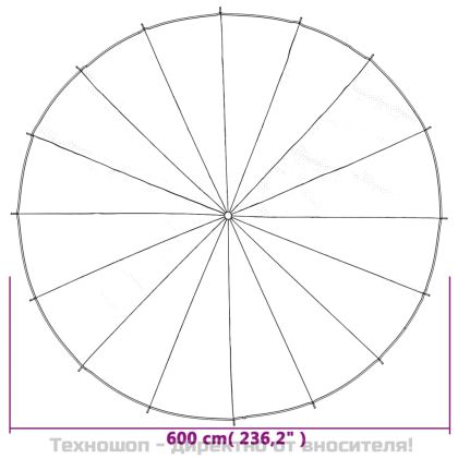 Детски парашут за игра Ø6 м плат