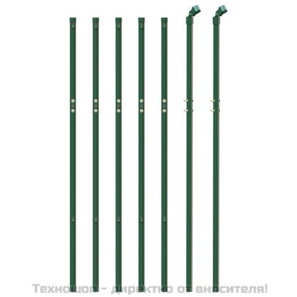 Ограда от телена мрежа зелена 0,8x10 м поцинкована стомана