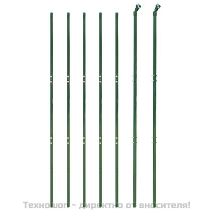 Ограда от телена мрежа зелена 1,8x10 м поцинкована стомана