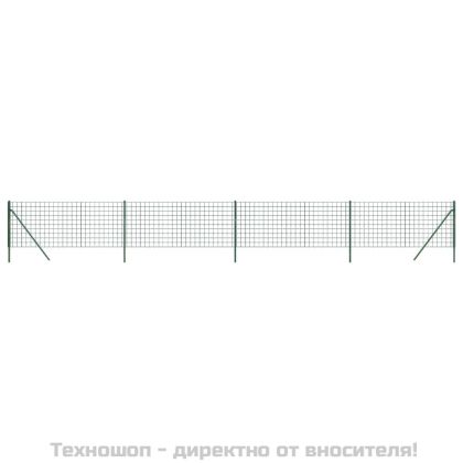 Ограда от телена мрежа зелена 1x10 м поцинкована стомана