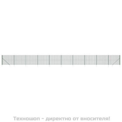 Плетена оградна мрежа с шипове, зелена, 1,6x25 м