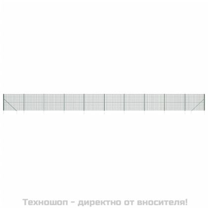 Плетена оградна мрежа с шипове, зелена, 2,2x25 м