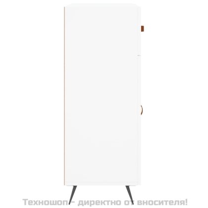 Сайдборд, бял, 69,5x34x90 см, инженерно дърво