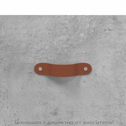 Сайдборд, бетонно сив, 69,5x34x90 см, инженерно дърво