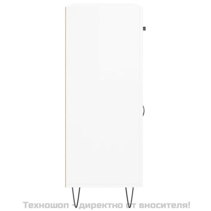 Сайдборд, бял, 69,5x34x90 см, инженерно дърво