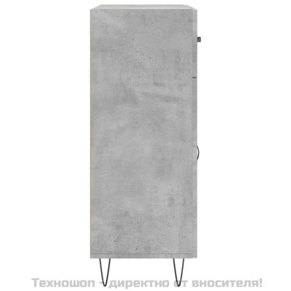 Сайдборд, бетонно сив, 69,5x34x90 см, инженерно дърво