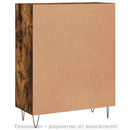 Сайдборд, опушен дъб, 69,5x34x90 см, инженерно дърво
