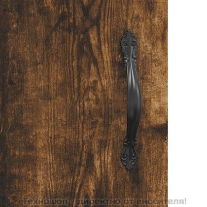 Сайдборд, опушен дъб, 69,5x34x90 см, инженерно дърво