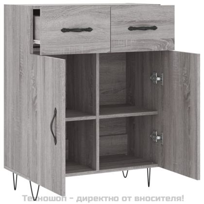 Сайдборд, сив сонома, 69,5x34x90 см, инженерно дърво