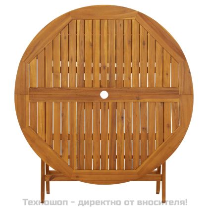 Градински трапезен комплект от 5 части, акациево дърво масив