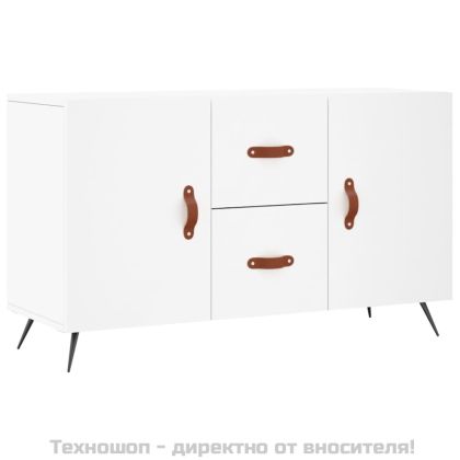 Сайдборд, бял, 100x36x60 см, инженерно дърво