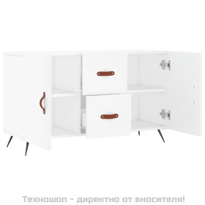 Сайдборд, бял, 100x36x60 см, инженерно дърво