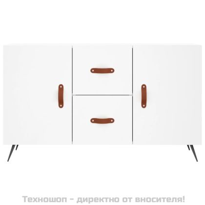 Сайдборд, бял, 100x36x60 см, инженерно дърво