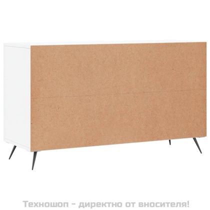 Сайдборд, бял гланц, 100x36x60 см, инженерно дърво