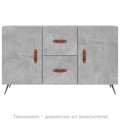 Сайдборд, бетонно сив, 100x36x60 см, инженерно дърво