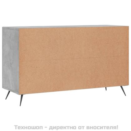 Сайдборд, бетонно сив, 100x36x60 см, инженерно дърво