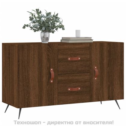 Сайдборд, Кафяв дъб, 100x36x60 см, инженерно дърво