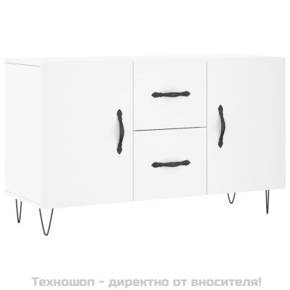 Сайдборд, бял, 100x36x60 см, инженерно дърво