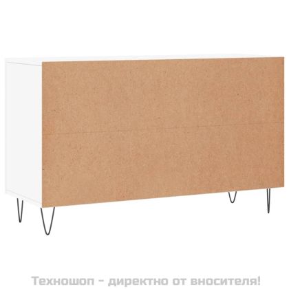 Сайдборд, бял, 100x36x60 см, инженерно дърво