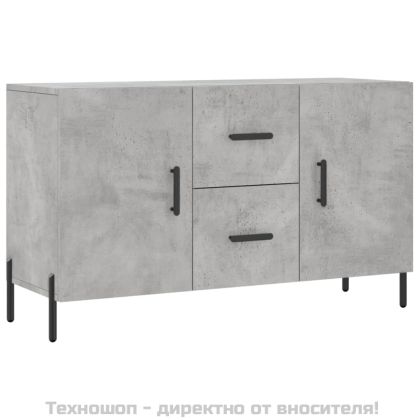Сайдборд, бетонно сив, 100x36x60 см, инженерно дърво