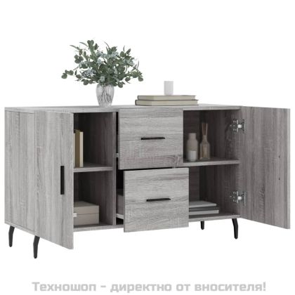 Сайдборд, Сив сонома, 100x36x60 см, инженерно дърво