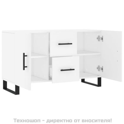 Сайдборд, бял, 100x36x60 см, инженерно дърво