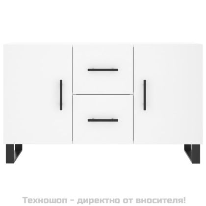 Сайдборд, бял, 100x36x60 см, инженерно дърво