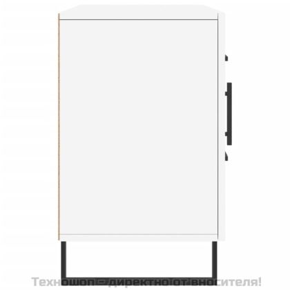 Сайдборд, бял, 100x36x60 см, инженерно дърво