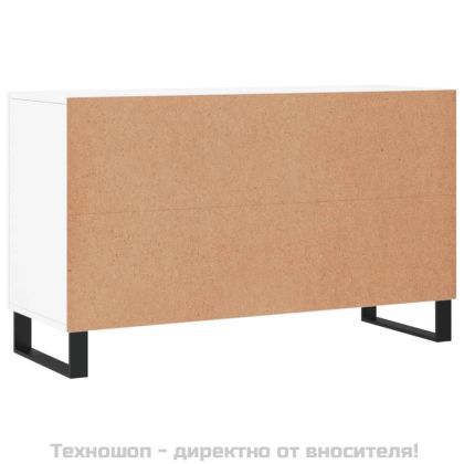 Сайдборд, бял, 100x36x60 см, инженерно дърво
