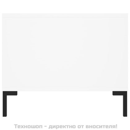 Маса за кафе, бяла, 102x50x40 см, инженерно дърво