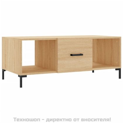 Кафе маса, дъб сонома, 102x50x40 см, инженерно дърво