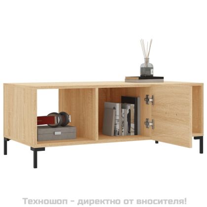 Кафе маса, дъб сонома, 102x50x40 см, инженерно дърво