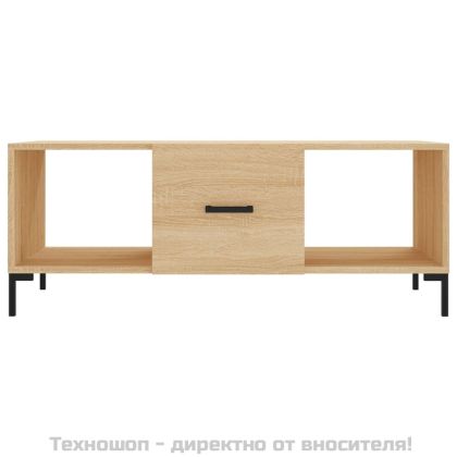 Кафе маса, дъб сонома, 102x50x40 см, инженерно дърво
