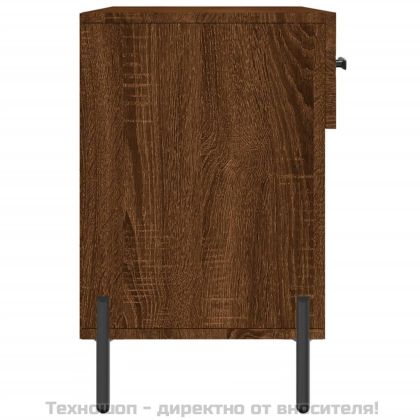 Пейка за обувки, кафяв дъб, 102x35x55 см, инженерно дърво