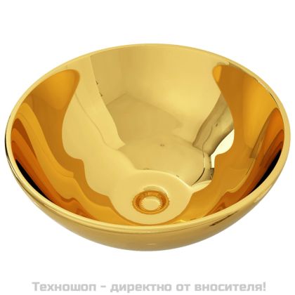 Мивка, 32,5 x14 см, керамична, златиста