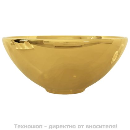 Мивка, 32,5 x14 см, керамична, златиста