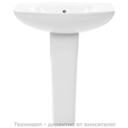 Свободностояща мивка с пиедестал керамична бяла 650x520x200 мм