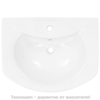 Свободностояща мивка с пиедестал керамична бяла 650x520x200 мм