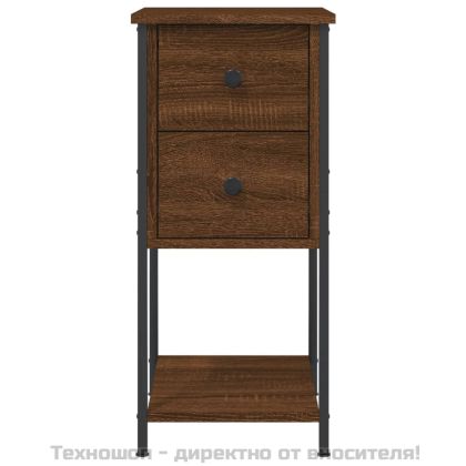 Нощни шкафчета, 2 бр, кафяв дъб, 32x42x70 см, инженерно дърво