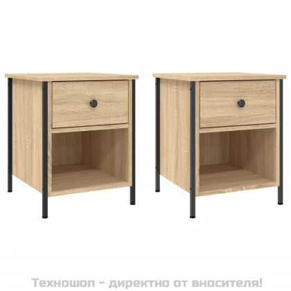 Нощни шкафчета 2 бр дъб сонома 40x42x50 см инженерно дърво
