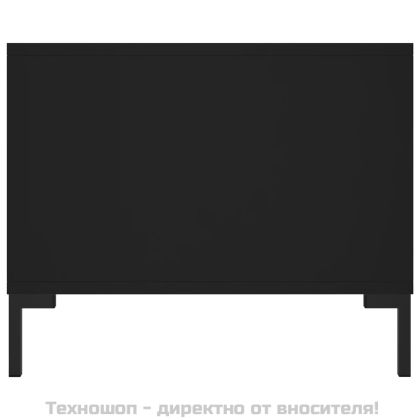 Маса за кафе, черна, 102x50x40 см, инженерно дърво