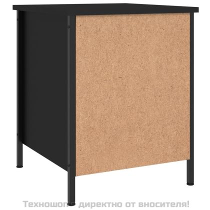 Нощни шкафчета 2 бр черни 40x42x50 см инженерно дърво