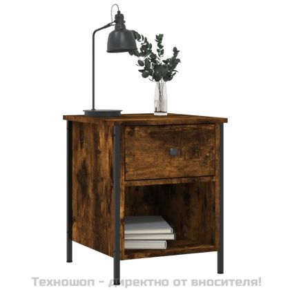 Нощни шкафчета 2 бр опушен дъб 40x42x50 см инженерно дърво