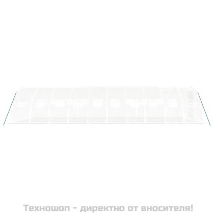 Оранжерия със стоманена рамка бяла 40 м² 10x4x2 м