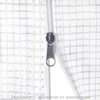 Оранжерия със стоманена рамка бяла 40 м² 10x4x2 м